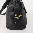 Coach Boston Bag Leather 2way Black Gold Tone Auth 200213-5