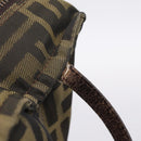 FENDI Zucca Canvas Hand Bag Black Brown Auth 200235-9