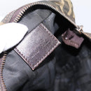 FENDI Zucca Canvas Hand Bag Black Brown Auth 200235-18