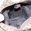 FENDI Zucca Canvas Hand Bag Black Brown Auth 200235-19