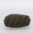 FENDI Zucca Canvas Hand Bag Black Brown Auth 200235-5