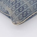 GUCCI Interlocking G Shoulder Bag Denim Outlet Blue Gold 257246 Auth 200236-15