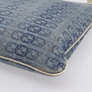 GUCCI Interlocking G Shoulder Bag Denim Outlet Blue Gold 257246 Auth 200236-16