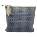 GUCCI Interlocking G Shoulder Bag Denim Outlet Blue Gold 257246 Auth 200236-2
