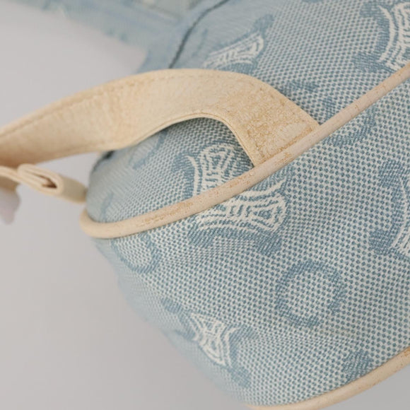 CELINE C Macadam Canvas Backpack Blue Gold Auth 200238