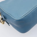 Miu Miu Shoulder Bag Leather Blue Gold Auth 200239A-12