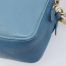 Miu Miu Shoulder Bag Leather Blue Gold Auth 200239A-13