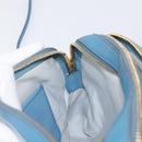 Miu Miu Shoulder Bag Leather Blue Gold Auth 200239A-19