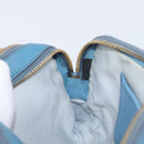 Miu Miu Shoulder Bag Leather Blue Gold Auth 200239A-20