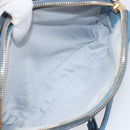 Miu Miu Shoulder Bag Leather Blue Gold Auth 200239A-22
