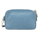Miu Miu Shoulder Bag Leather Blue Gold Auth 200239A-3