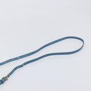 Miu Miu Shoulder Bag Leather Blue Gold Auth 200239A-8