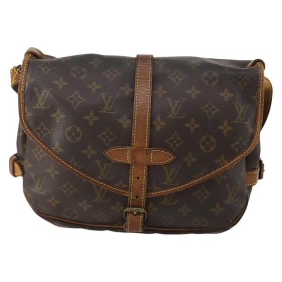 LOUIS VUITTON Monogram Saumur 30 Shoulder Bag M42256 LV Auth 200240
