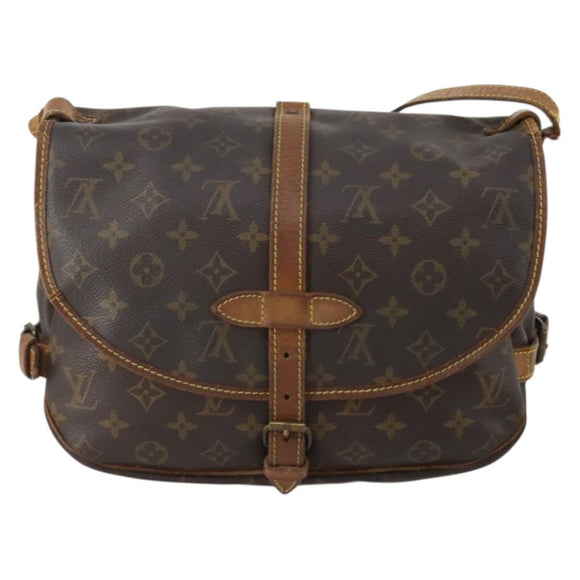 LOUIS VUITTON Monogram Saumur 30 Shoulder Bag M42256 LV Auth 200240
