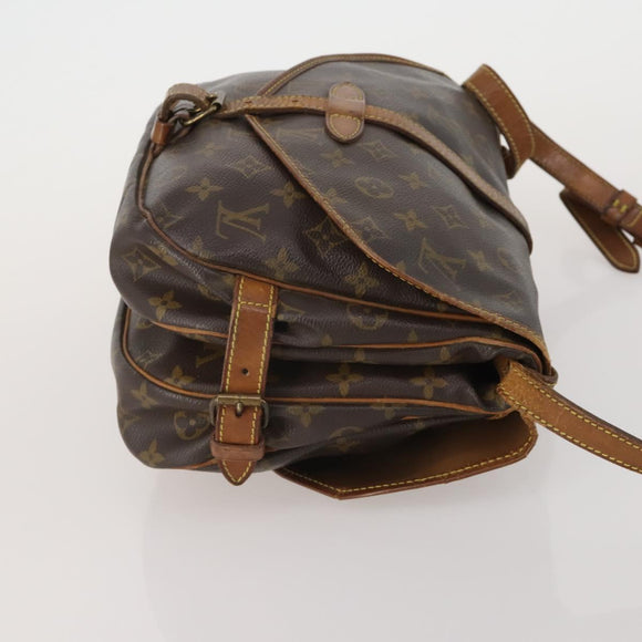 LOUIS VUITTON Monogram Saumur 30 Shoulder Bag M42256 LV Auth 200240
