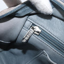 LOEWE Americana 28 Hand Bag Suede Gray Silver Auth 200243A-22