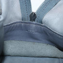 LOEWE Americana 28 Hand Bag Suede Gray Silver Auth 200243A-12
