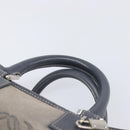 LOEWE Americana 28 Hand Bag Suede Gray Silver Auth 200243A-8