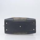 LOEWE Americana 28 Hand Bag Suede Gray Silver Auth 200243A-5