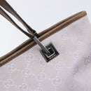 GUCCI GG Canvas Tote Bag Lavende Silver 31244 Auth 200244-14