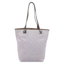 GUCCI GG Canvas Tote Bag Lavende Silver 31244 Auth 200244-3