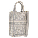 Christian Dior Trotter Canvas Oblique Book Tote Mini Bag 2way Gray Auth 200245V-1