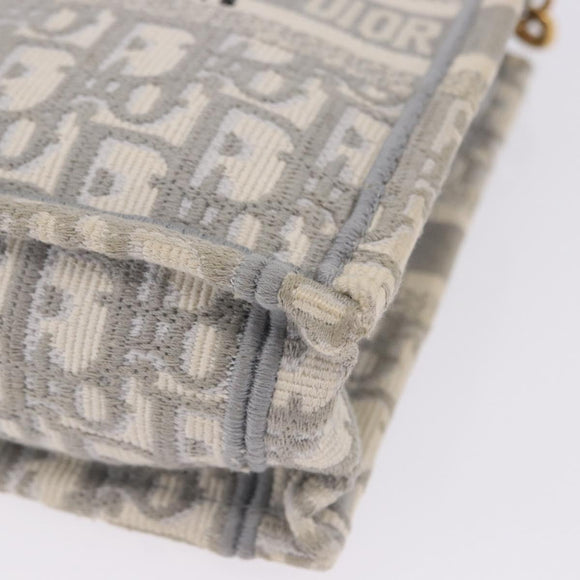 Christian Dior Trotter Canvas Oblique Book Tote Mini Bag 2way Gray Auth 200245V