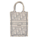 Christian Dior Trotter Canvas Oblique Book Tote Mini Bag 2way Gray Auth 200245V-13