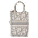Christian Dior Trotter Canvas Oblique Book Tote Mini Bag 2way Gray Auth 200245V-2
