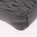 Miu Miu Matelasse Shoulder Bag Leather Gray Gold Auth 200246V-15