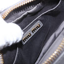Miu Miu Matelasse Shoulder Bag Leather Gray Gold Auth 200246V-19