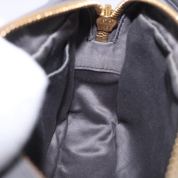 Miu Miu Matelasse Shoulder Bag Leather Gray Gold Auth 200246V