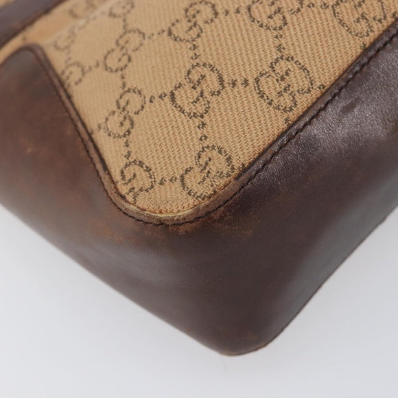 GUCCI GG Canvas Hand Bag Orange Silver 73984 Auth 200247