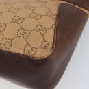 GUCCI GG Canvas Hand Bag Orange Silver 73984 Auth 200247-16