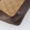 GUCCI GG Canvas Hand Bag Orange Silver 73984 Auth 200247-9