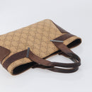 GUCCI GG Canvas Hand Bag Orange Silver 73984 Auth 200247-6