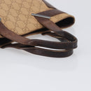 GUCCI GG Canvas Hand Bag Orange Silver 73984 Auth 200247-7