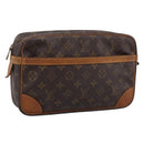 LOUIS VUITTON Monogram Compiegne 28 Clutch Bag M51845 LV Auth 200251-1