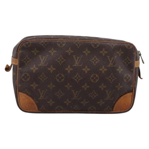 LOUIS VUITTON Monogram Compiegne 28 Clutch Bag M51845 LV Auth 200251
