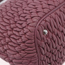 Miu Miu Matelasse Chain Shoulder Bag Leather 2way Pink Silver Auth 200252A-18