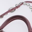 Miu Miu Matelasse Chain Shoulder Bag Leather 2way Pink Silver Auth 200252A-8