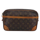 LOUIS VUITTON Monogram Compiegne 28 Clutch Bag M51845 LV Auth 200254-13
