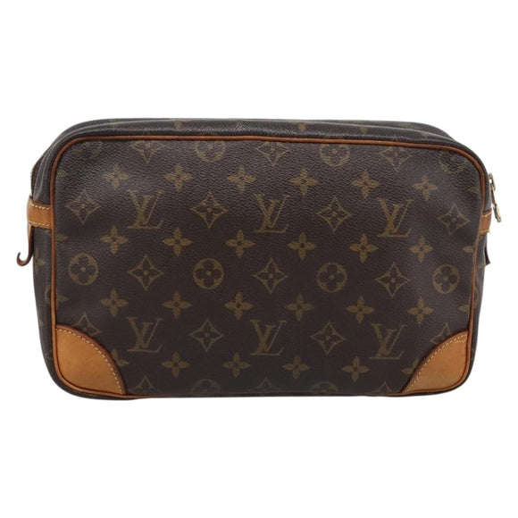 LOUIS VUITTON Monogram Compiegne 28 Clutch Bag M51845 LV Auth 200254