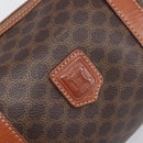 CELINE Macadam Canvas Hand Bag PVC Leather Brown Gold Auth 200255A-17