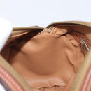 CELINE Macadam Canvas Hand Bag PVC Leather Brown Gold Auth 200255A-20