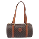 CELINE Macadam Canvas Hand Bag PVC Leather Brown Gold Auth 200255A-13