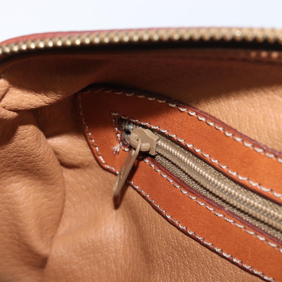CELINE Macadam Canvas Hand Bag PVC Leather Brown Gold Auth 200255A