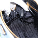 PRADA Pouch Nylon Light Blue Gold Auth 200256A-18