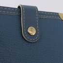 LOUIS VUITTON Suhari Compact Zip Wallet Leather Blue M91829 LV Auth 200260V-17