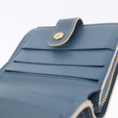 LOUIS VUITTON Suhari Compact Zip Wallet Leather Blue M91829 LV Auth 200260V-21